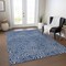 Homeroots 3' X 5' Navy Blue And Gray Abstract Washable Indoor Outdoor Area Rug 599820 - alternate 7