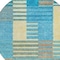 Homeroots 8' Teal Blue Orange And Sky Blue Round Striped Washable Indoor Outdoor Area Rug 613177 - alternate 6