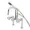 Kingston Brass 7" Center Deck-Mount Clawfoot Tub Faucet with Hand Shower, Polished Chrome AE8401CG - alternate 1