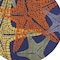 Homeroots 8' Blue Yellow And Orange Round Starfish Indoor Outdoor Area Rug 546871 - alternate 8