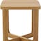 Homeroots 24" Natural Solid Wood Square Cross Legs End Table 564936 - alternate 4