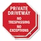 Signmission Private Driveway No Trespassing No, 10 inch X 10 inch, Aluminum Metal Signs, 2PK OC-A-2PACK-10-163 - alternate 1