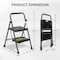 Simple Deluxe 2 Step Ladder, Step Stool Foldable, 800lbs Portable Ladder with Wide Anti-Slip Pedal, Step Stool fo 3A88HILADDERBT2SBLK - alternate 5