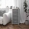 Flash Furniture Harris 4 Drawer Vertical Storage Dresser with White Cast Iron Frame, White Wood Top and Gray Easy P WX-5L203L-W-WH-GR-GG - alternate 3