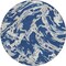 Homeroots 8' Navy Blue Gray And Ivory Round Abstract Washable Indoor Outdoor Area Rug 600110 - alternate 6