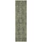 Homeroots 8' Runner Moss Green and Gray Oriental Washable Non Skid Indoor Outdoor Runner Rug 563809 - alternate 8