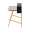 Homeroots 47" Gold Wood and Stainless Steel Writing Desk 723730 - alternate 3