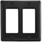 Hubbell 2-Gang Decorator/GFCI Wallplate, Standard Size, Black NP262BK - alternate 1