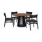 Homeroots Five Piece Brown and Black Round Dining Set with Four Chairs 571725 - alternate 8