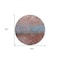 Homeroots 8' Terra Cotta Blue And Black Round Abstract Washable Indoor Outdoor Area Rug 603097 - alternate 4