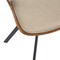 Leisuremod Wooden Dining Chair Modern style Nymia Collection Walnut Color in Light Brown NCWN-22LBR - alternate 6