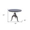 Homeroots 36" Industrial Gray Adjustable Crank Round Top Dining Table. 517845 - alternate 4