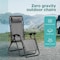Serenelife Outdoor Zero Gravity Lounge Chair Set with Table SLZGHTBGY32 - alternate 3