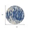 Homeroots 8' Navy Blue And Ivory Round Abstract Washable Indoor Outdoor Area Rug 612685 - alternate 5
