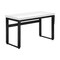 Homeroots Adjustable White and Black Wood and Metal Sled Computer Desk 490018 - alternate 9