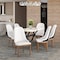 Leisuremod Verisma Collection Modern Wooden Dining Chair in Black Fabric with White Front, 2PK VC57BFW2 - alternate 4