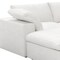 Homeroots 160" White Linen Blend Modular Sofa With Ottoman And Storage 714564 - alternate 5