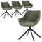 Leisuremod Markley Swivel Leather Dining Arm Chair with Iron Legs, 4PK ESCBL-26-G4 - alternate 1