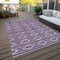 Homeroots 3' X 5' Purple Gray And Ivory Geometric Washable Indoor Outdoor Area Rug 599658 - alternate 3