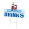 Signmission Ice Cold Drinks 3 Yard Sign & Stake outdoor plastic coroplast window, C-DC-1824-Ice Cold Drinks 3 C-DC-1824-Ice Cold Drinks 3 - alternate 1