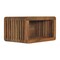 Homeroots 18" Brown Solid Wood Carved Geometric Floating Nightstand 653833 - alternate 9