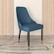 Leisuremod Allure Modern Dining Chair In Yale Blue Fabric and Oak Wood Legs, 2PK AC49BU2 - alternate 5