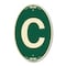 Signmission Letter C, 12 Inch X 18 Inch Architectural Oval, Heavy Gauge Aluminum A-OV-G-1218-22960 - alternate 1