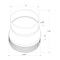 Imperial 5 in. D X 6 in. D Galvanized Steel Stove Pipe Increaser BM0059 - alternate 5