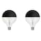 Bulbrite LED Filament, 6 Watt Dimmable G40 Light Bulb, Half Black Finish, E26 Base, 2700K 500 Lumens, 2PK 862064 - alternate 1