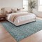 Jonathan Y Leila Moroccan Diamond Trellis Non-Slip Machine-Washable Teal/Ivory 3 ft. x 5 ft. Area Rug CMR101L-3 - alternate 4