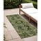 Homeroots 8' Runner Olive Green and Dark Green Oriental Washable Non Skid Indoor Outdoor Runner Rug 563773 - alternate 1
