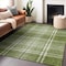 Homeroots 3' X 5' Green Black And Ivory Plaid Washable Indoor Outdoor Area Rug 596333 - alternate 5