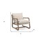 Homeroots 30" Beige And Natural Linen Arm Chair 588330 - alternate 6