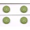 Homeroots Set of Six Green Mushroom Knob Embossed Ceramic Drawer Pull Knobs, 6PK 635756 - alternate 4