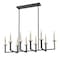 Z-Lite Gaultier Matte Black+Modern Gold 10 Light Linear Chandelier 6100-10L-MB - alternate 5