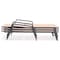 Leisuremod Marlin Patio Chaise Lounge Chair with Armrests in Black Aluminum Frame, Light Brown, 2PK MLABL-77LBR2 - alternate 6