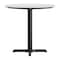 Flash Furniture 31.25" RND Tabletop, Seamless Surface Technology, White Faux Marble, 22x22 Black Table Height X-Base ST-RD31-WHMAR-T2222-GG - alternate 4