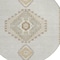 Homeroots 8' Ivory Gray And Brown Round Oriental Washable Indoor Outdoor Area Rug 598420 - alternate 6