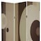 Homeroots 72" Brown Canvas Folding Three Panel Screen Room Divider 274749 - alternate 6