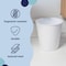 Happimess Remi Modern Classic Textured Steel 2-Gallon Wastebasket, Matte White HPM1112D - alternate 3
