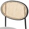 Leisuremod Euston Wicker Dining Chair with Velvet Round Seat, Grey, 4PK EC17GR4 - alternate 6