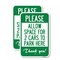 Signmission Please - Allow Space for 2 Cars to Park Here Thank You!, 12'' X 18'', Heavy Gauge Aluminum, 2PK A-1218-2PACK-23298 - alternate 1