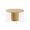Homeroots 52" Brown Solid Wood Pedestal Base Round Top Dining Table 720998 - alternate 5