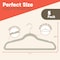 Campior Ivory Velvet Hangers, 360 Deg Swivel Hook, Non-Slip and Space Saving Hangers, Heavy-Duty, 5PK CMPVVH5IV - alternate 4