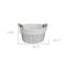Homeroots Set Of Three Black Oval Wire Baskets with White Fabric Liners and Handles 379831 - alternate 5