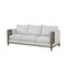 Homeroots 38" White Fabric Sofa With Black and Gray Legs 348643 - alternate 6