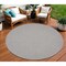 Homeroots 8' Light Gray And Gray Round Geometric Indoor Outdoor Area Rug 550691 - alternate 3