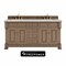 James Martin Vanities Brookfield 72 in. Double Vanity, Pecan w/ 3 CM Eternal Jasmine Pearl Silestone Top 547-V72-PCN-FEJP - alternate 1