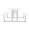 Flash Furniture Insta-Fold 6 Foot Granite White Indoor-Outdoor Picnic Table - Commercial Grade Foldable Steel Frame RB-EBB-3072FD-MND-WH-GG - alternate 6