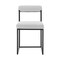Armen Living Anastasia Dining Chair with Matte Black Iron and Light Gray Fabric - Set of 2 LCANSIBLKLGRY - alternate 6